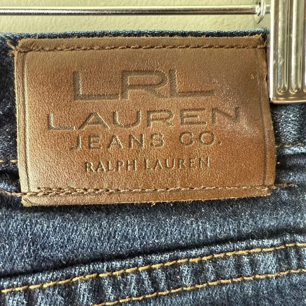 Lauren Ralph Lauren Classic Bootcut Straight Leg Jeans Women’s Sz 6 Dark Classic - Picture 4 of 10